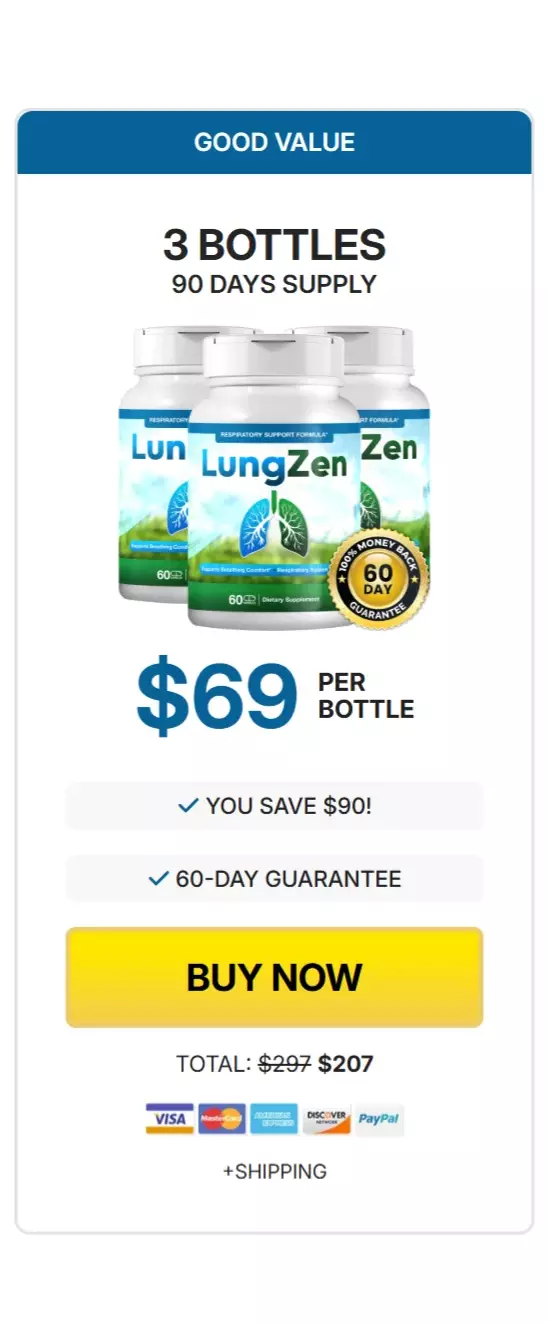LungZen™ 3 bottles pricing